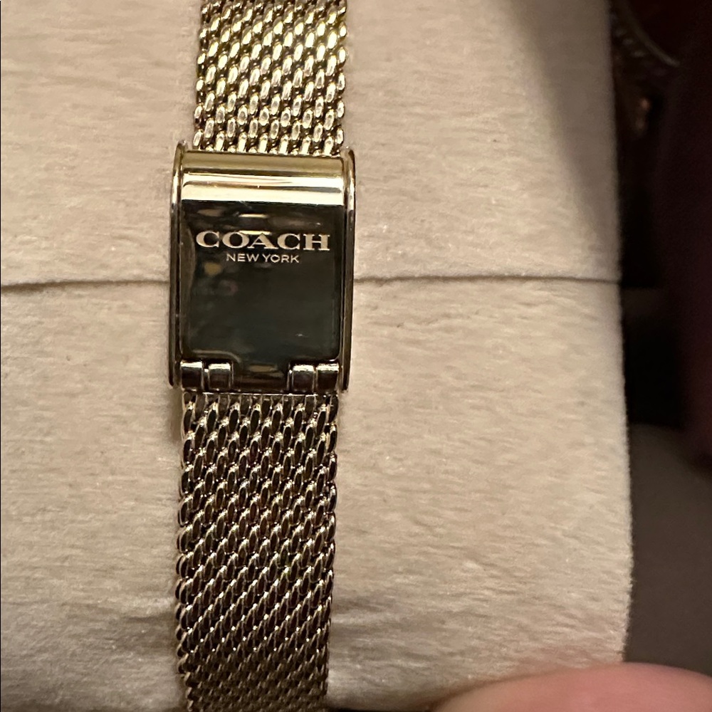 Coach Gold Rectangular Face Watch - image 3